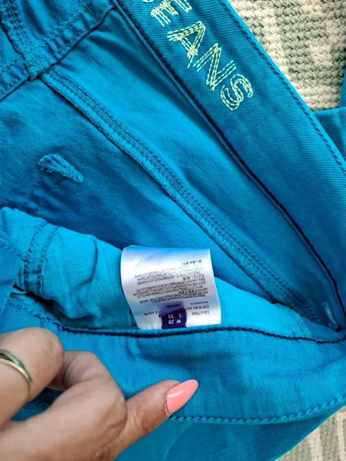 Jeans Mexx bleu turquoise T40 - photo numéro 4
