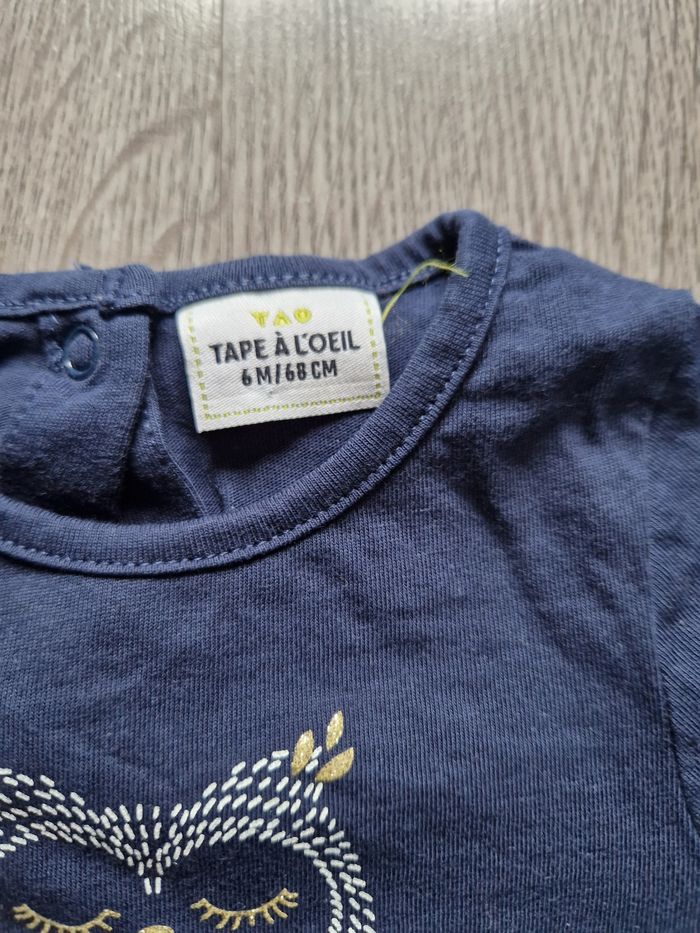 T-shirt Manche longue hibou - photo numéro 3