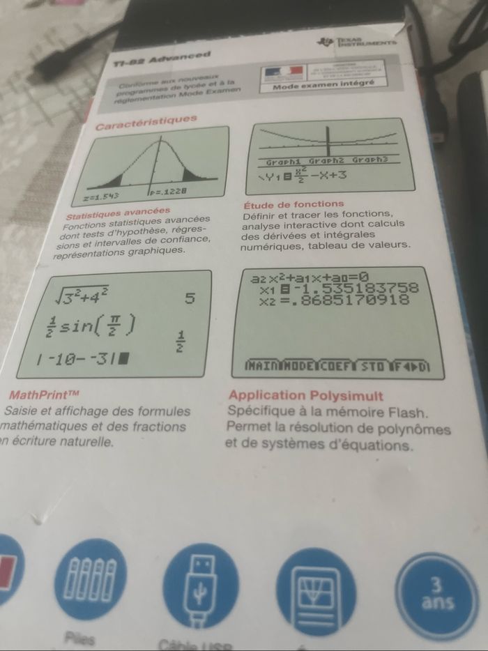 Calculatrice Texas instruments ti 82 - photo numéro 2