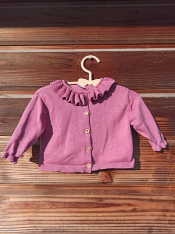 Gilet rose bébé fille 3 mois