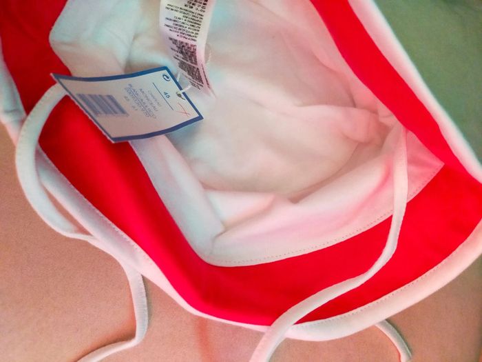 Bob bébé blanc & rouge – Jacadi – 45 cm - photo numéro 3