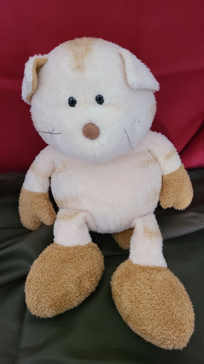 Chat JANTA doudou beige tigre