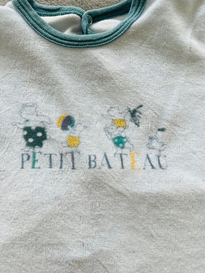 Pyjama velours bleu ciel - 12 mois - Petit Bateau - photo numéro 3