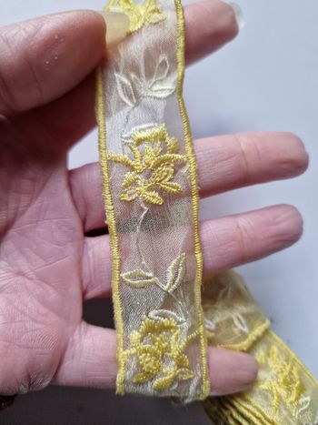 Ruban brodé organza