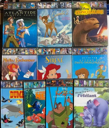 Lot de 10 livres Disney collection cinéma en très bon état