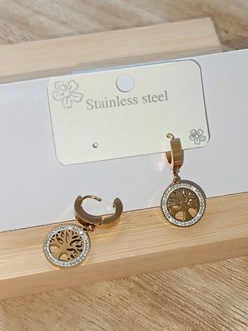 🩷Boucle d'oreille arbre de vie 🩷acier inoxydable