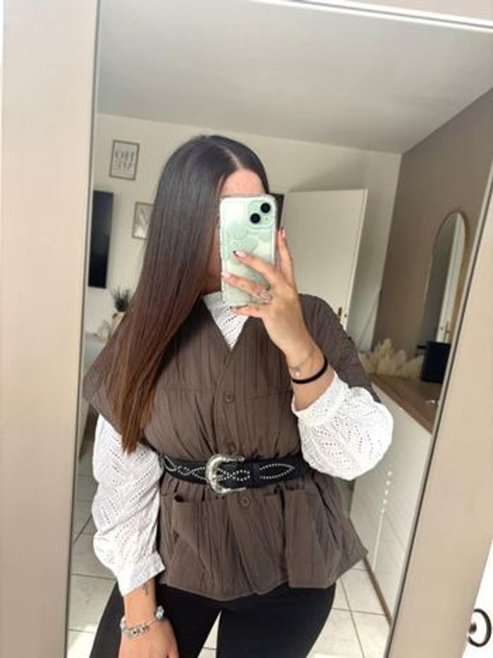 Veste sans manches oversize