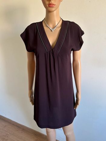 Robe prune à manches courtes IKKS taille 34 jamais portée