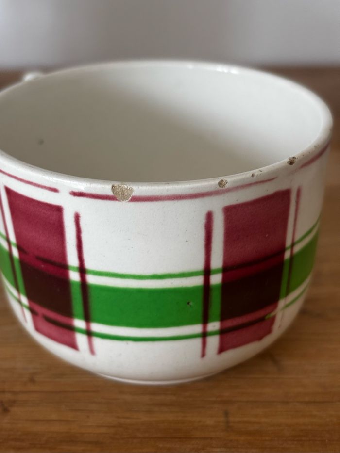 Ensemble de 5 tasses anciennes Sarreguemines Sousse - photo numéro 5