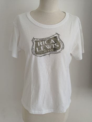 Tee-shirt manches courtes blanc Rica Lewis taille 38 