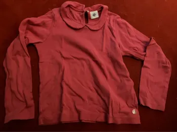 Chemisier manches longues bordeaux Fushia / bordeaux petit bateau