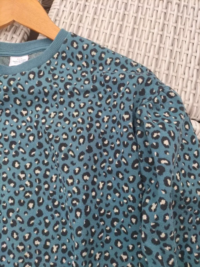 Sweat shirt vert leopard - photo numéro 3