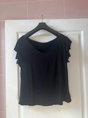 T-shirt noir manches courtes