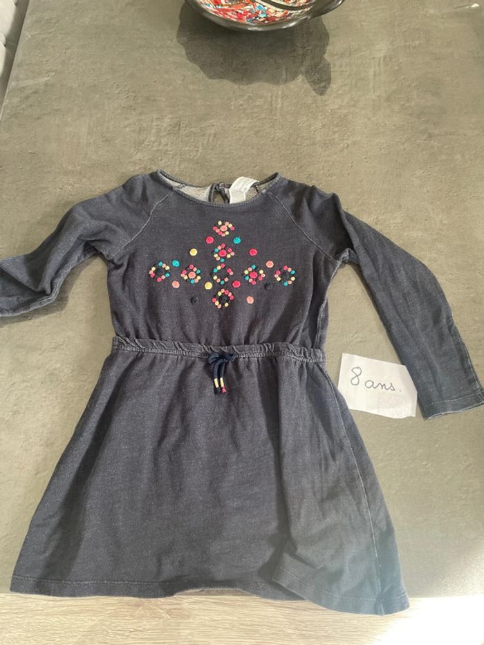Robe jeans broderie
