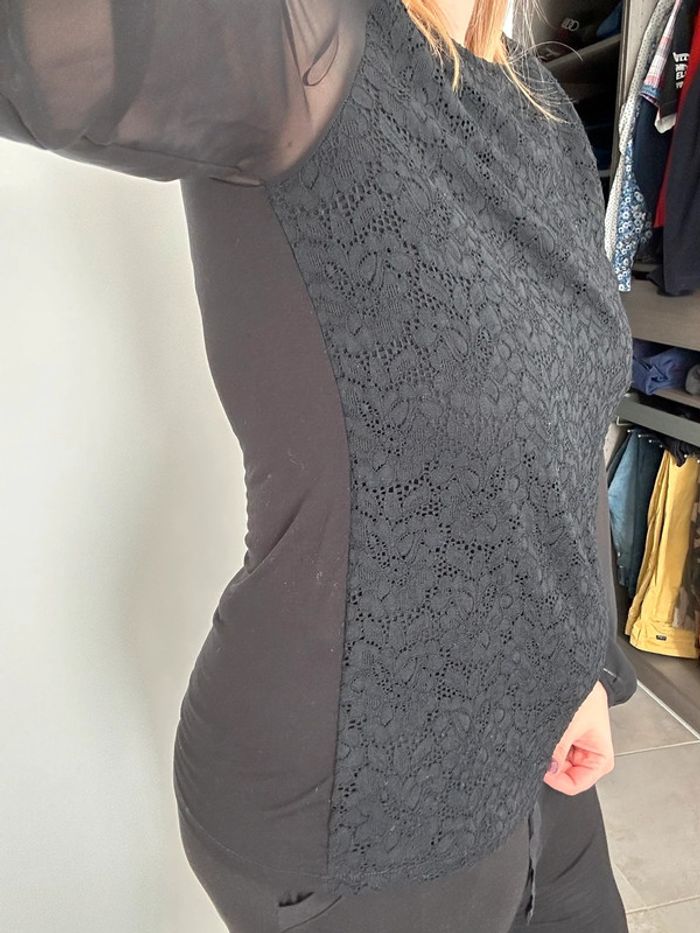 Blouse à dentelle Camaïeu T44 - photo numéro 4
