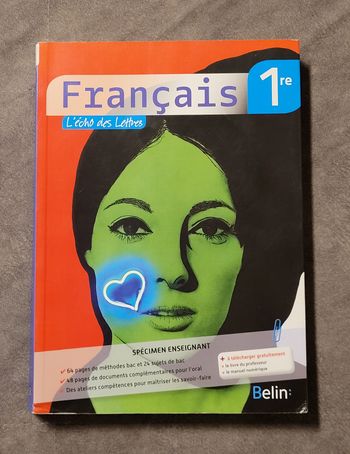 Belin Français 1e l'écho des Lettres Odile Marais