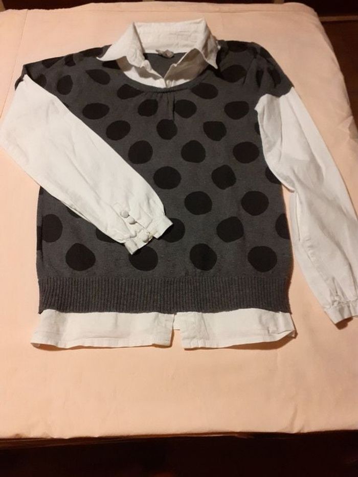 Pull-chemise 2en1 12 ans