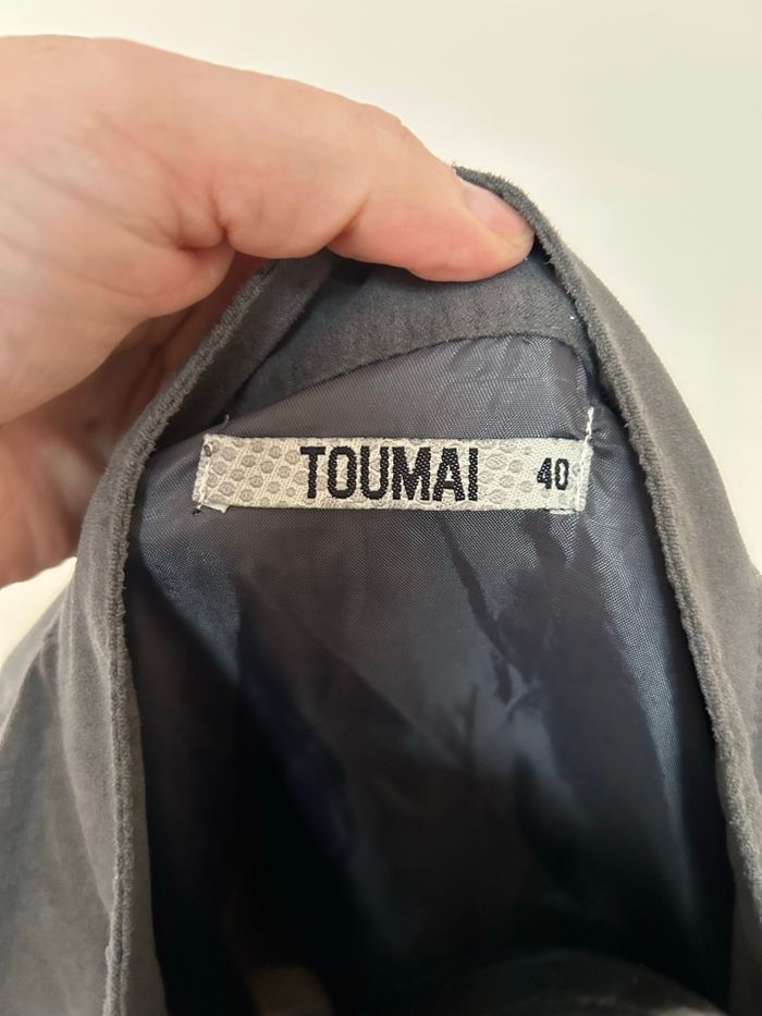 Veste grise en suédine - taille 40 - photo numéro 3