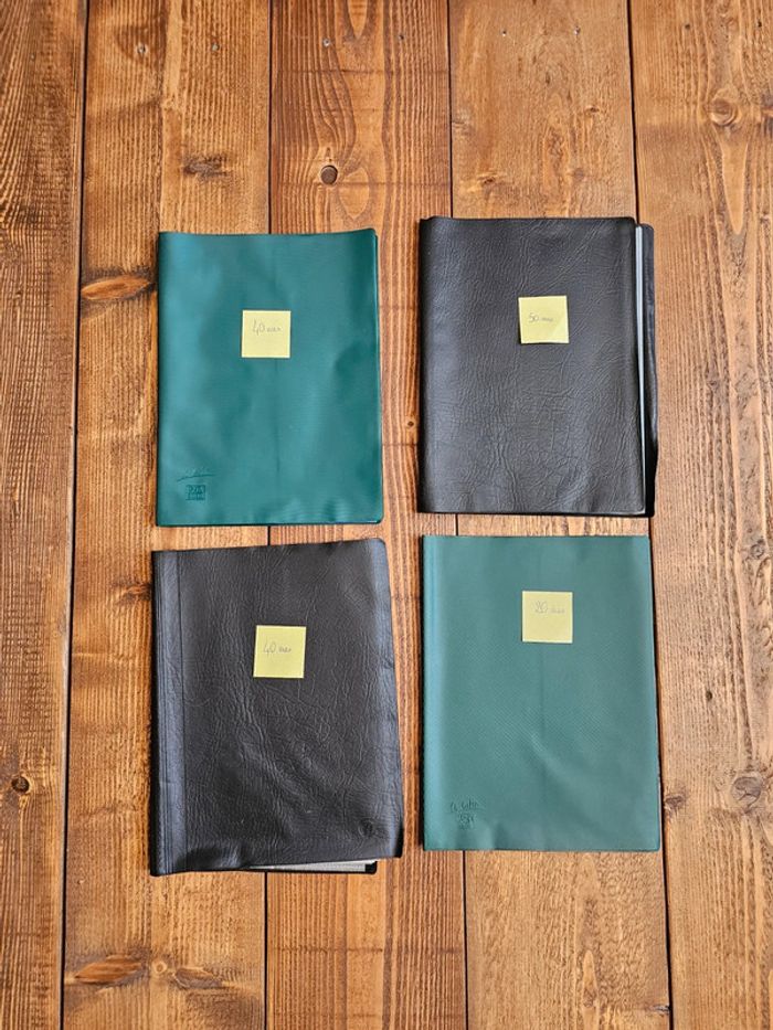 Lot de 4 porte vues souples 40 50 20 vues vert et noir