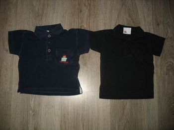  LOT DE 2 POLOS MC BÉBÉ GARÇON "DPAM & PETIT BATEAU" - 3 MOIS - n°01