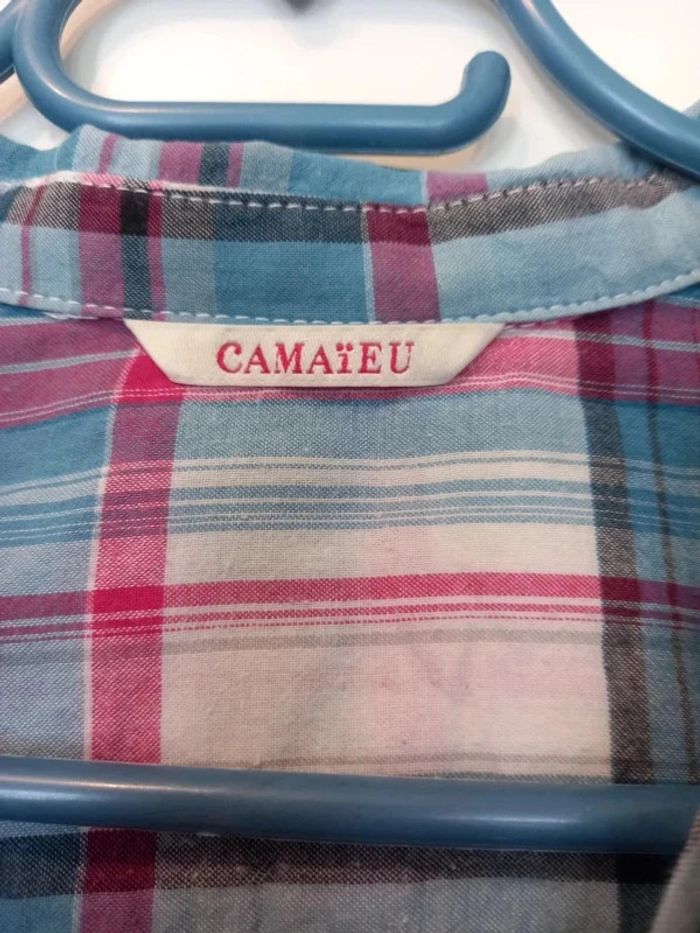 Chemise à carreaux Camaïeu, M. - photo numéro 5