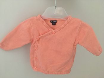 Veste Kiabi orangé - 1 mois