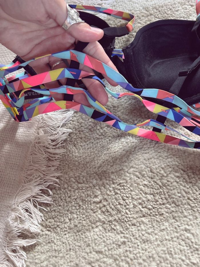 Soutien-gorge undiz noir et multicolore neuf - photo numéro 4