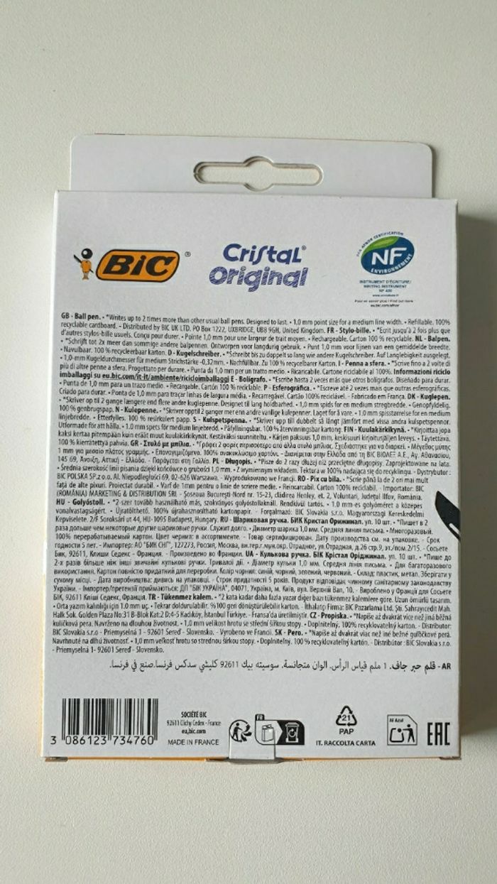 Fournitures scolaires lot 10 stylos Bic - photo numéro 2