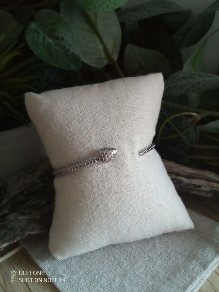 Bracelet serpent acier inoxydable argenté - photo numéro 2