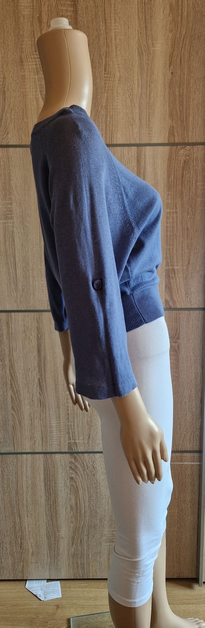 Pull court bleu femme T1/36 - photo numéro 2
