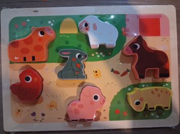Puzzle encastrement bois ferme