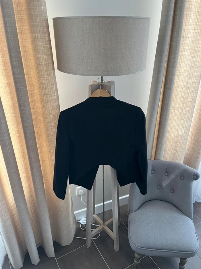 Veste courte femme noir Mango taille M - photo numéro 2