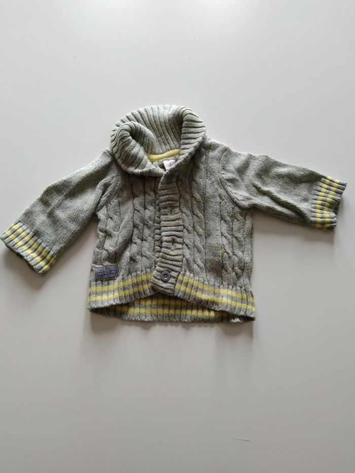 gilet maille orchestra garcon 1 mois vert