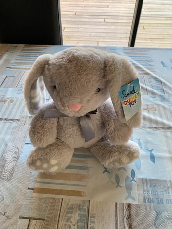 Peluche lapin grise