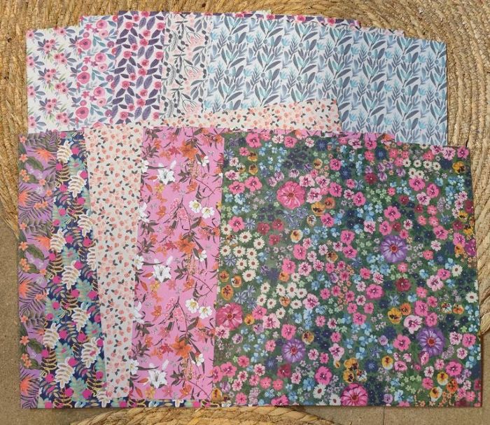 Lots 10 feuilles scrapbooking 30x 30 (1)