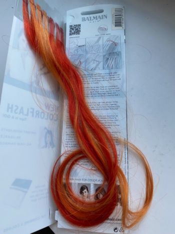 Extension autocollante cheveux cuivrée