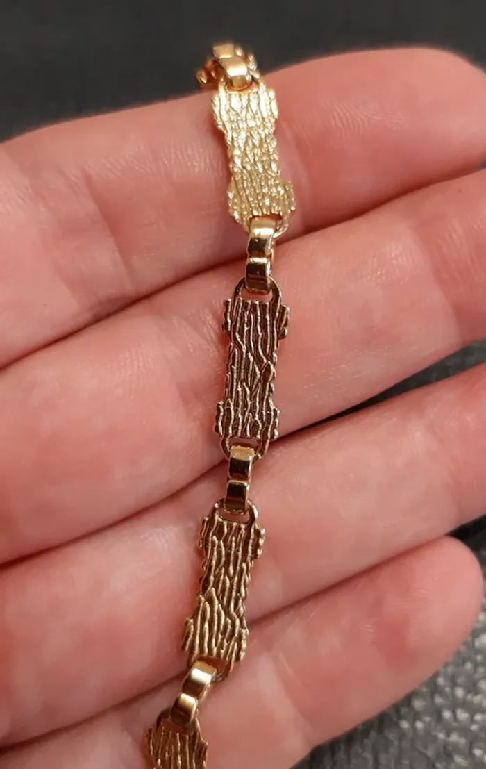 Très joli collier vintage en métal doré et argenté - photo numéro 5