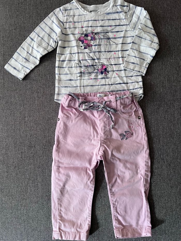 Joli ensemble de printemps bébé fille 12 mois - photo numéro 2