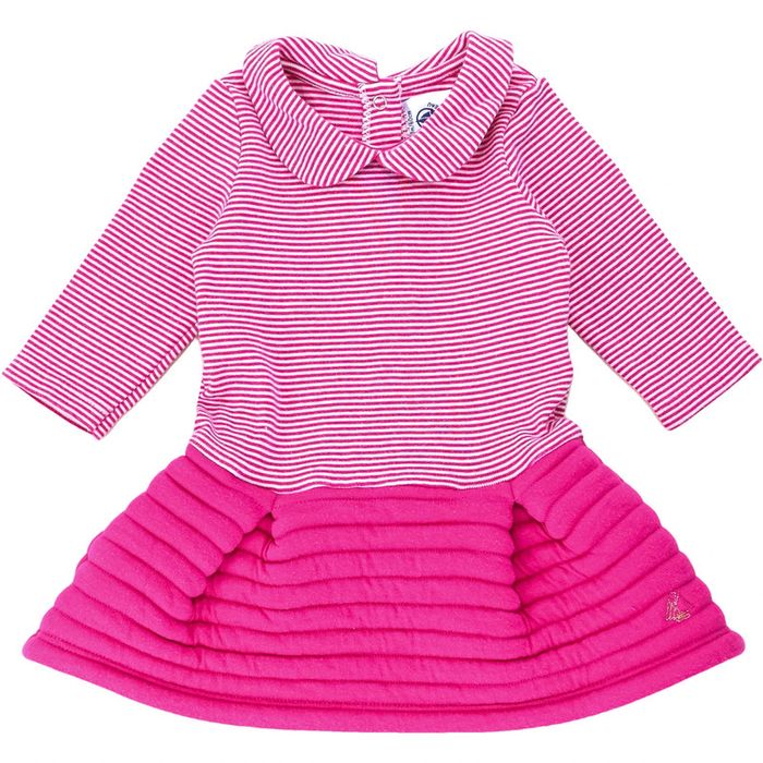 Robe à manches longues 3 mois en coton Petit Bateau