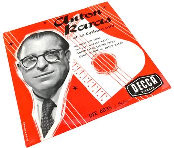 Vinyle 45 tours  Anton Karas et sa Cythare solo  (1962)  Decca Disques DFE 6035   