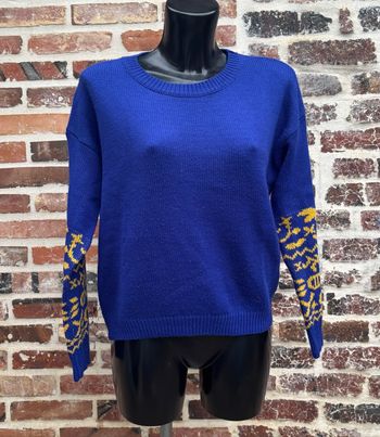 Pull en maille motif jacquard – Taille unique • By Swan