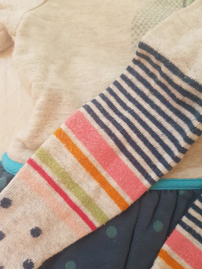 Robe chaude hiver catimini 6mois avec collant assorti - photo numéro 7