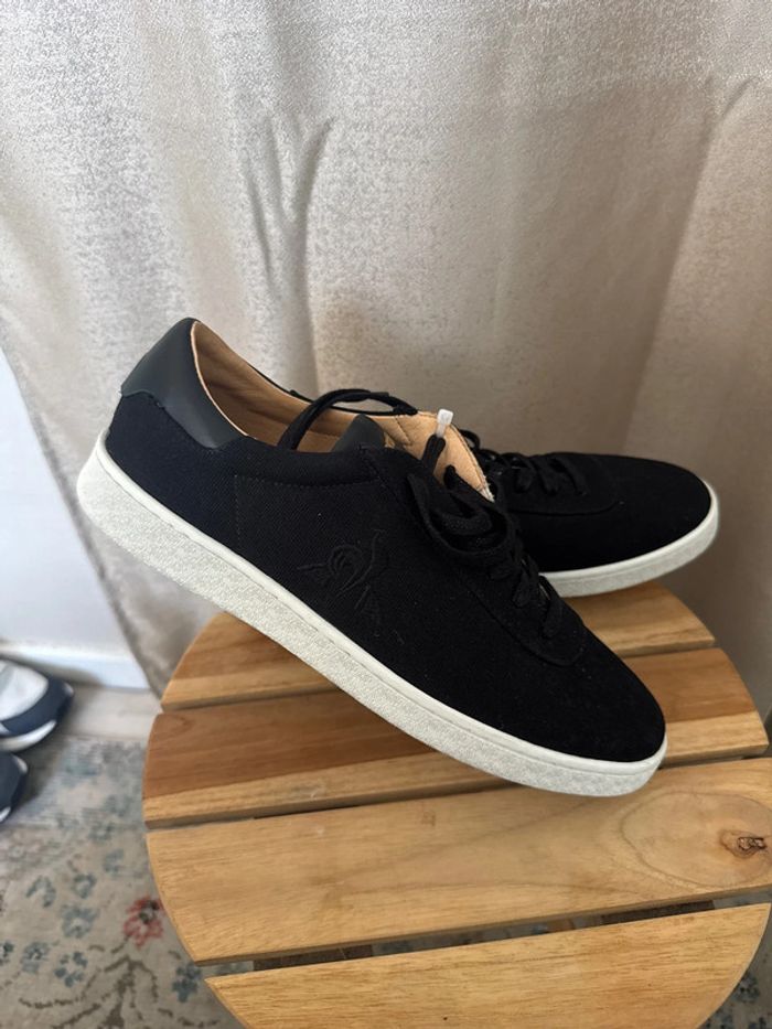 Baskets Le Coq Sportif noires en toile – Taille 42 neuves - photo numéro 5