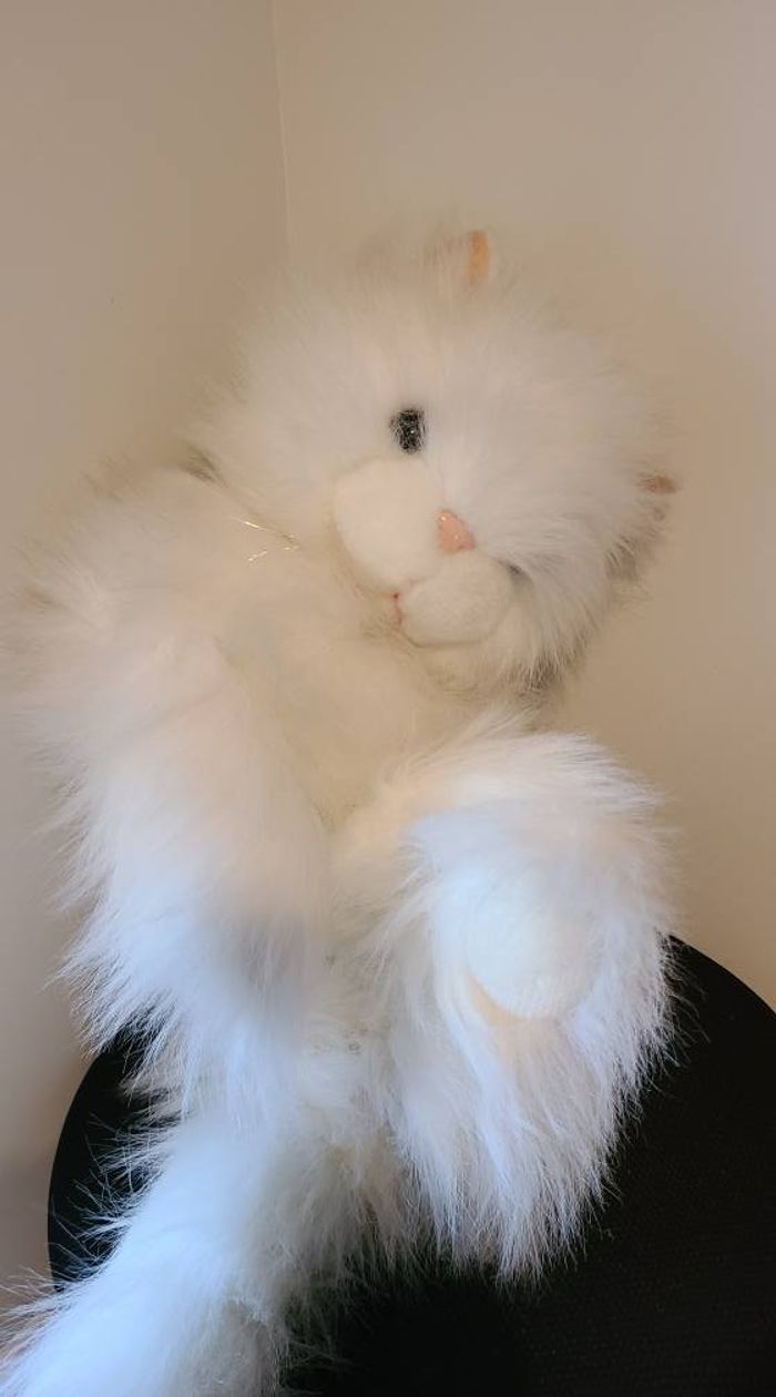 peluche chat blanc angora gipsy range pyjama
