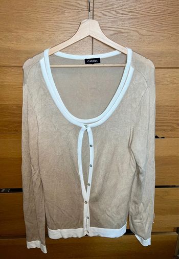 Top gilet manches longues Caroll