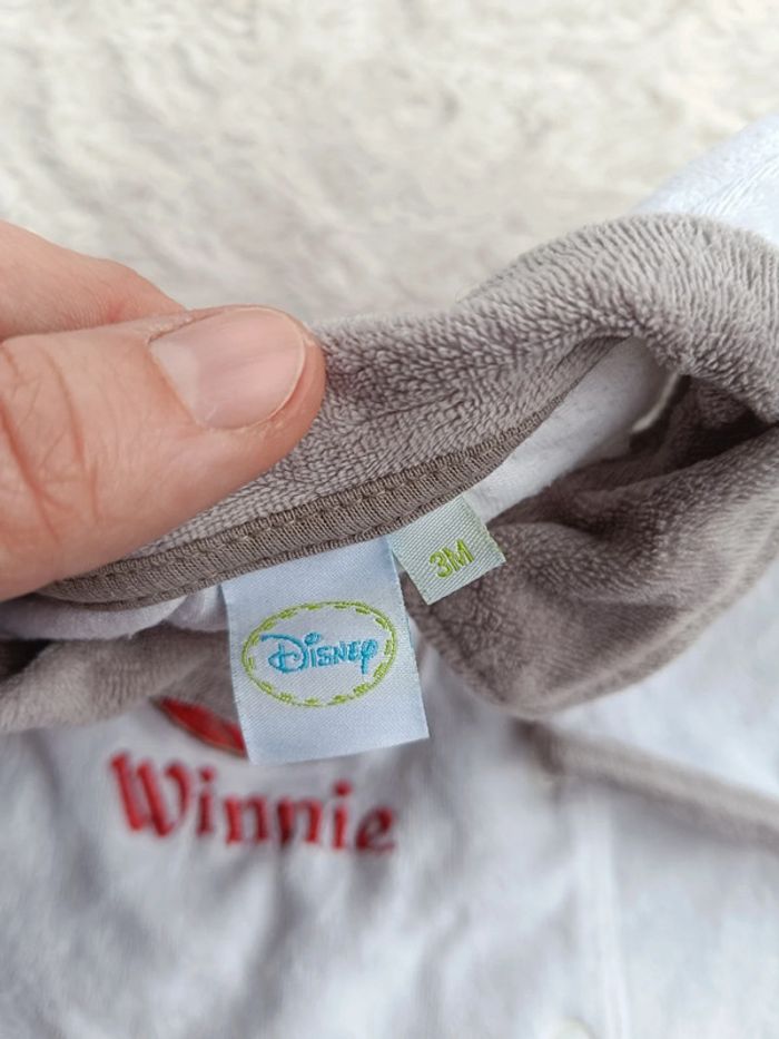 Pyjama grenouillère velours Garçon 3 mois Winnie l'ourson the pooh père noël Disney - photo numéro 5