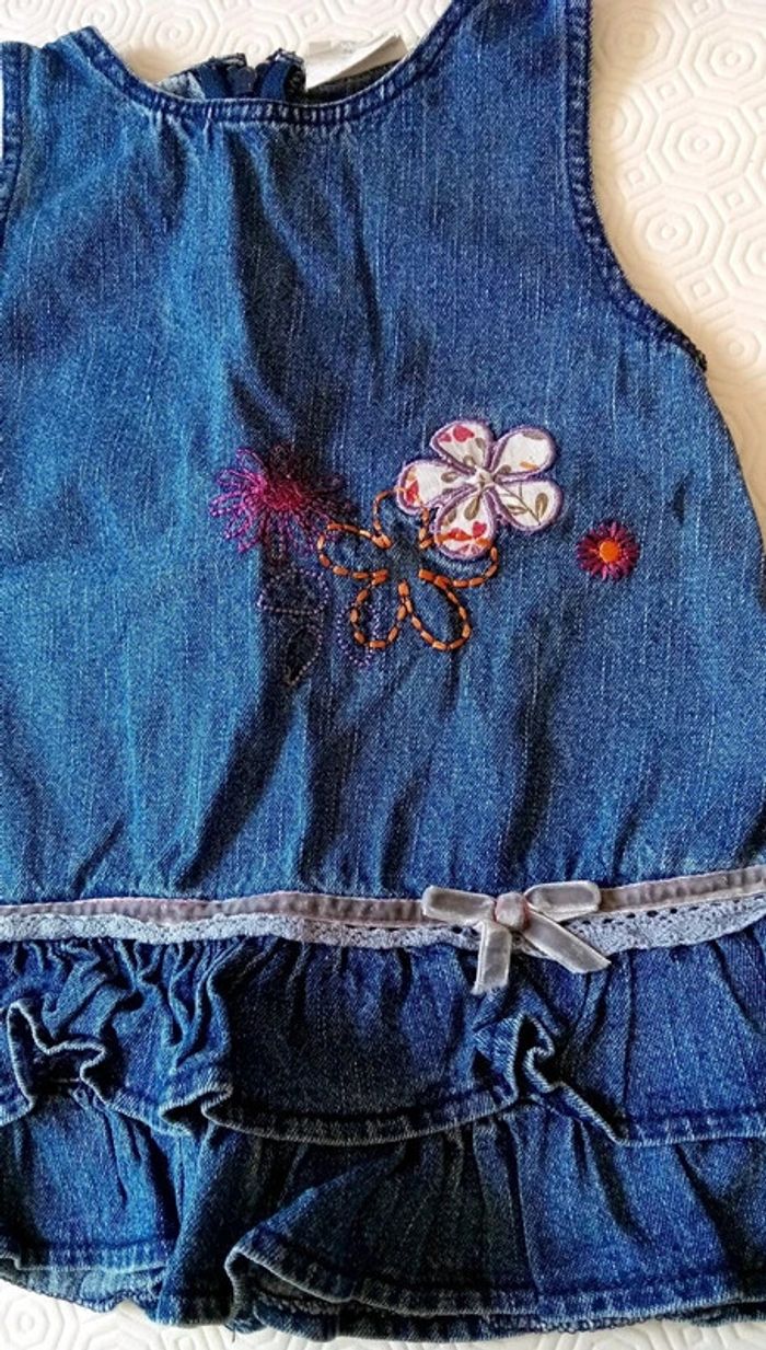 Robe en jean bleu 6 mois - photo numéro 2