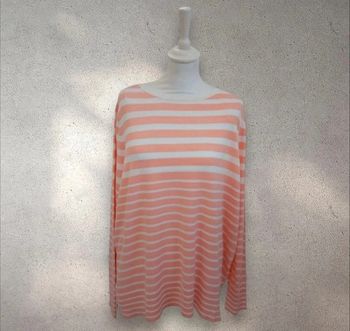 Pull léger coupe oversize à rayures taille 46