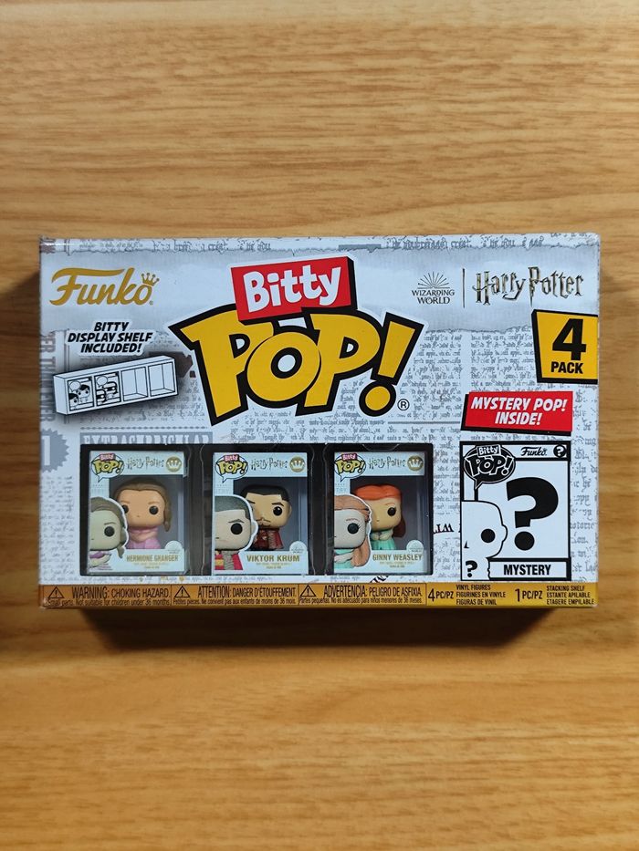 Boîte 4 Bitty Pop! Harry Potter - Hermione Granger, Viktor Krum, Ginny Weasley + Mystère !