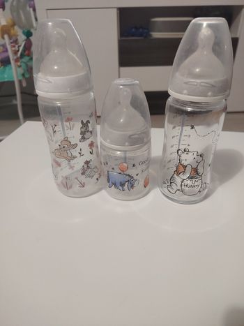 Lot de 3 biberons Disney – Winnie, Bambi & Bourriquet – TBE